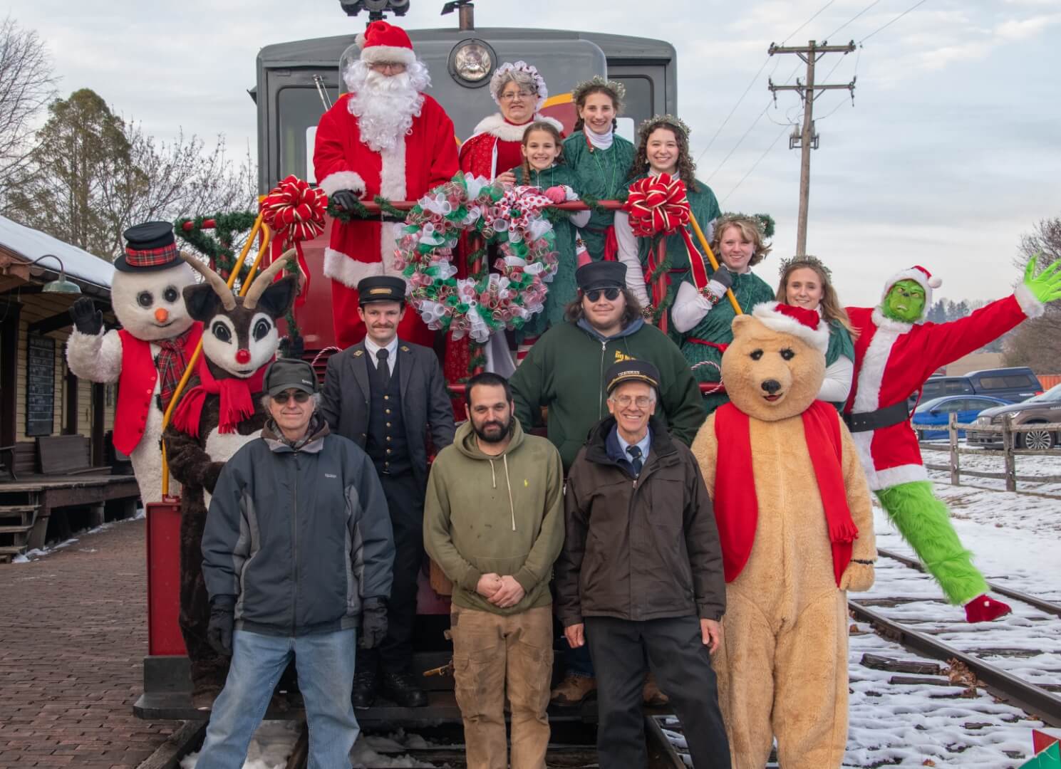 the whole santa claus express team