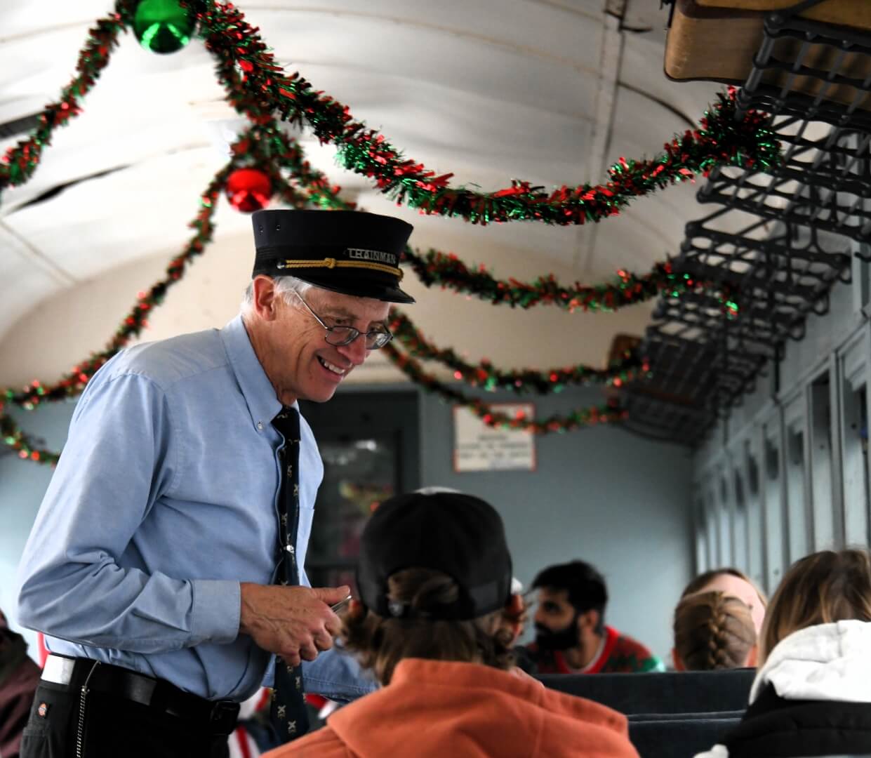 conductor checking tickets