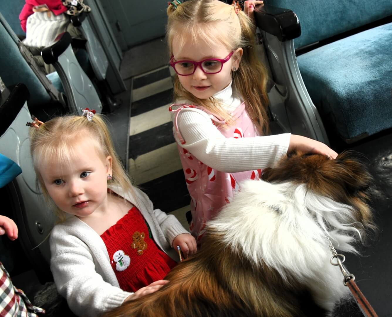 kids at the santa claus express