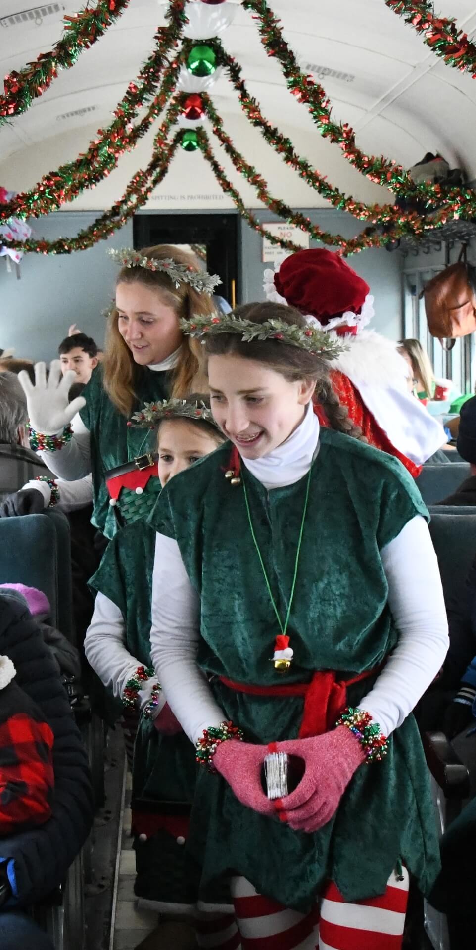 elves on the train